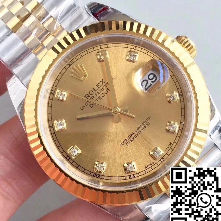 Datejust Rolex 41MM Factory EW Champagne M126333-0012 II Dial 0214